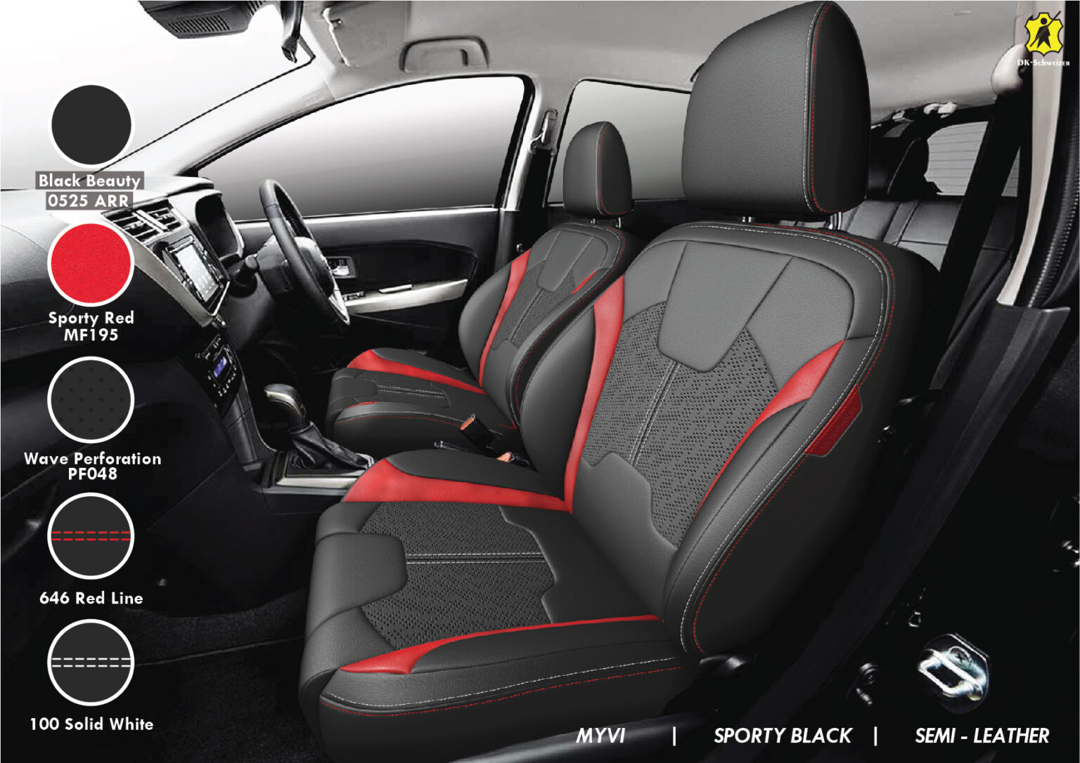Perodua Myvi EZIFIT Sporty Black (Semi Leather) PRE-ORDER (AV VARIANT)