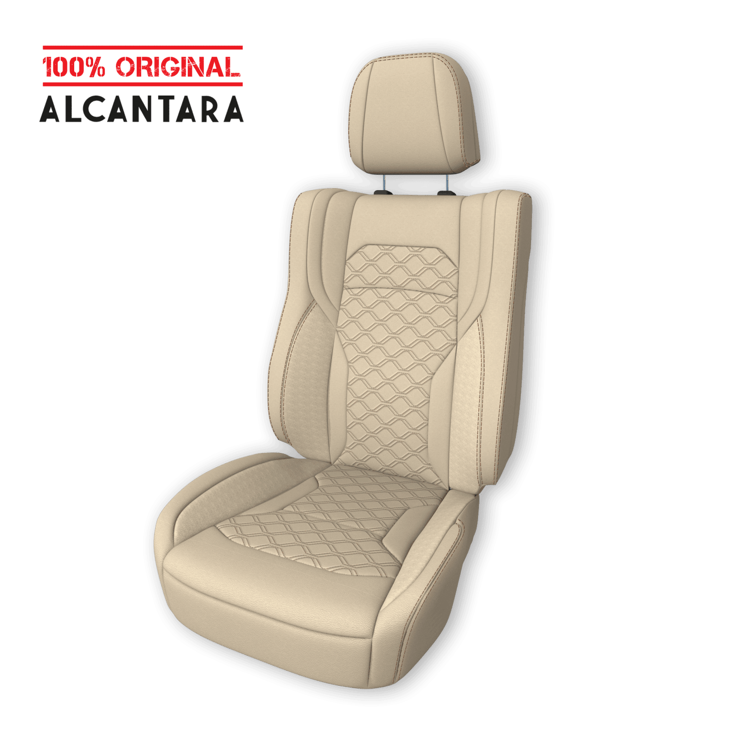 MPV Alcantara Sandy Fawn, 6-8 Seaters MPV ONLY (FREE Leather Steering Wrap & Console Box)