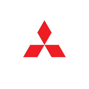 mitsubishi logo white text